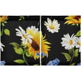 thumbnail image 2 of Sunflower Kitchen Curtains 2 Panels UV Protected Tier Curtains, Half Window Curtains Kitchen Tiers for Guest Room Bathroom Sink Laundry Room Basement,24 x 27 Inch, 2 of 7