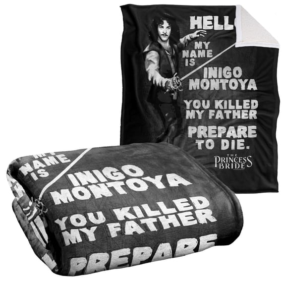 Princess Bride Blanket, 50"x60", Hello Again Silky Touch Sherpa Back Super Soft Throw Blanket