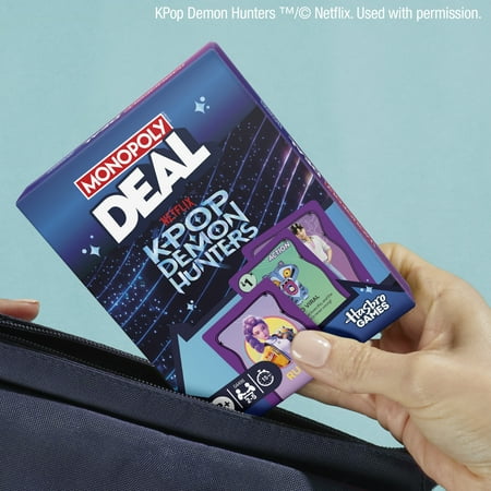 Monopoly Deal: KPop Demon Hunters Card Game, 15 Mins., Family Games for Kids and Teens, Ages 8 and up