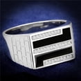 thumbnail image 1 of Men Rhodium 925 Sterling Silver Ring with AAA Grade CZ in Clear - Size 10, 1 of 1