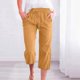 thumbnail image 1 of WILLBEST Pantalones Casuales de Mujer, de Cintura Alta, Holgados, de Pierna Recta, para Uso Diario, Cómodos para Entrenar En Verano y Otoño, con Cinturilla Elástica y Detalle de Lazo. Mediana, 1 of 3
