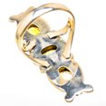 thumbnail image 3 of Large Faceted Citrine 925 Sterling Silver Ring Size 6.5  - Handmade Boho Vintage Jewelry RING129154, 3 of 3