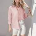 thumbnail image 2 of Vedolay Shirts for Women 2023 Oversized Blouse Beach Top Loose Plus Size Tunic Pink,XL, 2 of 5