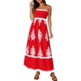 thumbnail image 1 of Vestido de Verano PRETTYGARDEN Floral para Mujer Rojo S, 1 of 8
