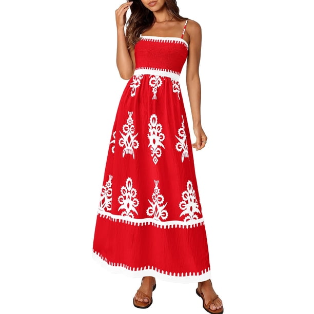 Vestido PRETTYGARDEN Verano 2025 Floral con Tirantes Finos XL