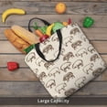 thumbnail image 4 of KLL Vintage Farm Pigs Pattern Aesthetic Tote Bag for Women Beach Bag Shopping Bags Shoulder Bag Reusable Grocery Bags, 4 of 5