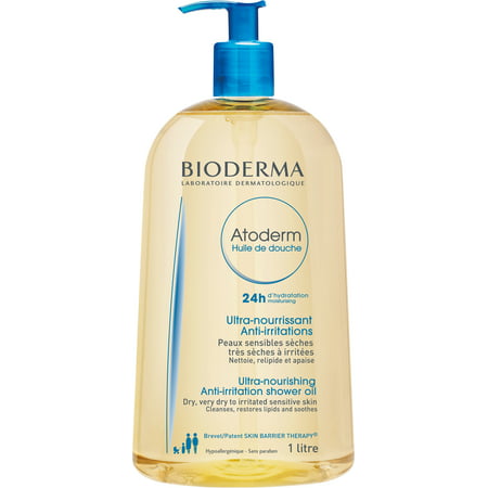 Bioderma Atoderm Hydrating Shower Body Oil for Dry Sensitive or Irritated Skin - 33.4 fl. (The Best Body Oil For Dry Skin)