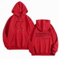 thumbnail image 2 of Godom Womens Hoodies Letter Print Oversized Sweatshirts Fall Fashion 2025 Long Sleeve Solid Color Hoode Sweatshirt with Pockets, 2 of 4