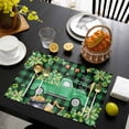 thumbnail image 3 of St. Patrick's Day Placemats Set of 6, Green Truck Lucky Shamrocks Farmhouse Check Placemats for Dining Table, Place Mats for Kitchen Tabletop, Waterproof Wipeable Dining Table Mats Set, 3 of 9