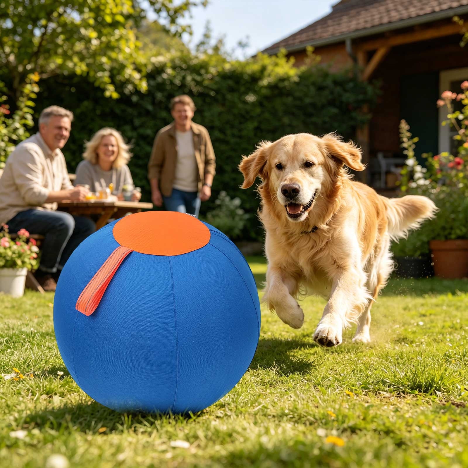 Dog Balls For Large Dogs – Extra Large Enrichment Ball, Tear-Resistant with Protective Cover & Air Pump, Available in Three Sizes for All Dogs