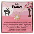 thumbnail image 3 of To My Fiancee  We Are Like Two Ships Passing In The Night Infinity Knot Necklace Message Card, 3 of 17