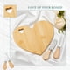 thumbnail image 4 of Tabla De Quesos En Forma De Corazón Con Tenedor Y Cortador, Plato De Mantequilla De Madera, Bandeja Para Servir Para Boda, Despedida De Soltera, Regalo De Aniversario, 4 of 7