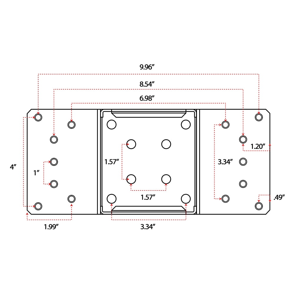 Mail Boss Universal Mailbox Adapter Plate, Black