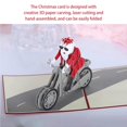 thumbnail image 3 of fastboy Santa Claus Motorcycle Three-dimensional Greeting Card Unique Christmas Present Creative 3D Christmas Day Card with Pretty Shape for Birthday Wedding Christmas, 3 of 7