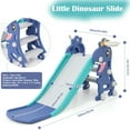 thumbnail image 6 of Ealing Indoor Toddler Slide for Ages 1-3,4 in 1 Baby Slide Climber Playset with Basketball Hoop and Ball,Blue, 6 of 10