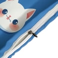 thumbnail image 4 of 3 Pcs Soft Bedding Set, Includes 1 Duvet Cover with Zipper And 2 Pillow,Shams Cartoon Cute Cat King(102"×90"), 4 of 8