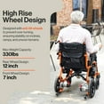 thumbnail image 6 of SuperHandy Electric Wheelchair - High Capacity 300Lbs, Lightweight & Foldable, Dual 250W Brushless Motors, 4MPH, Zero Turn, Electromagnetic Brake, Portable Design for Enhanced Mobility, 6 of 7
