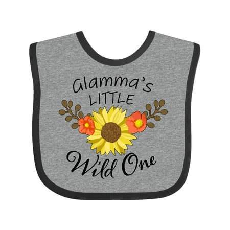 

Inktastic Glamma s Little Wild 1 with Beautiful Sunflower Gift Baby Boy or Baby Girl Bib