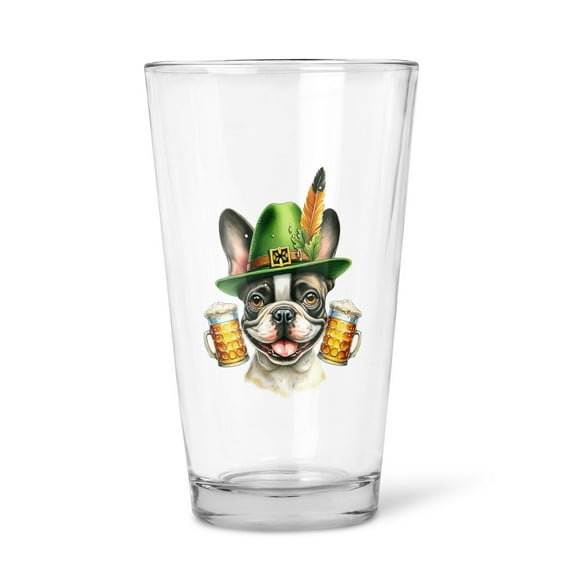 Best French Bulldog Dad Proud Beer Lover Happy Oktoberfest 16oz Pint Beer Glass Mug Dog Lover Gifts Beer Glasses Cup - 02016