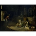 thumbnail image 2 of Willem Kalf 24x19 Black Ornate Framed Double Matted Museum Art Print Titled: Kitchen Interior, 2 of 5
