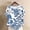 Blue, variant on Womens Casual Short Sleeve Top Tropical Monstera Leaf Print Crew Neck Loose Fit Plus Size S-5XL Navy,Size 5XL