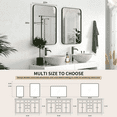 thumbnail image 3 of Clavies Stainless Steel Frame Wall Mirror, 22x30" Black Rectangle Metal Mirror, Rust-Proof Bathroom Mirror for Over Sink, 3 of 8
