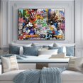 thumbnail image 3 of Pinturas en lienzo de Arte de Graffiti de Mickey Mouse de Disney en la pared, carteles e impresiones, Pato Donald, imagen de arte callejero abstracto, Cuadros, 3 of 3