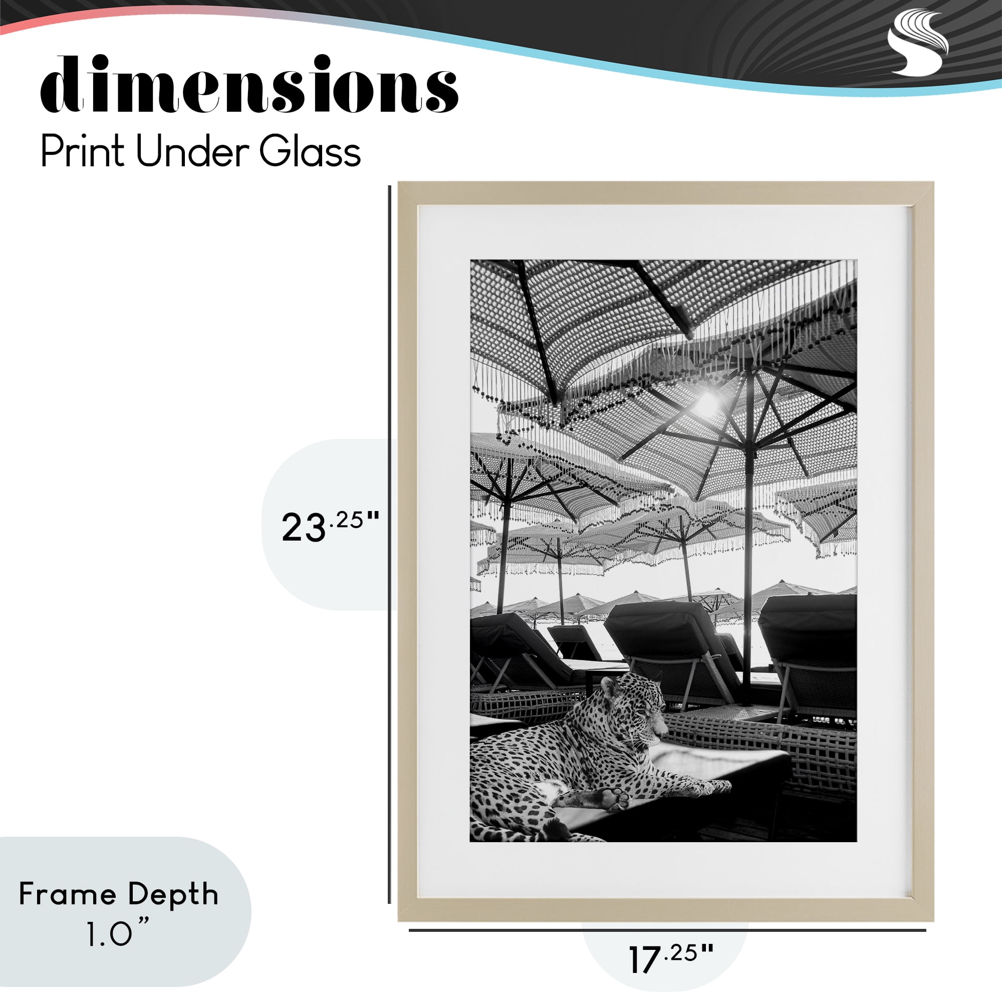 Stupell Industries Leopard On Tropical Vacation Birch Framed Print Under Glass, design by Grotto Studios