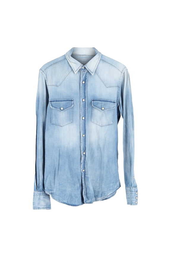 Pre-Owned Tom Ford Western Denim Shirt in Light Blue Cotton