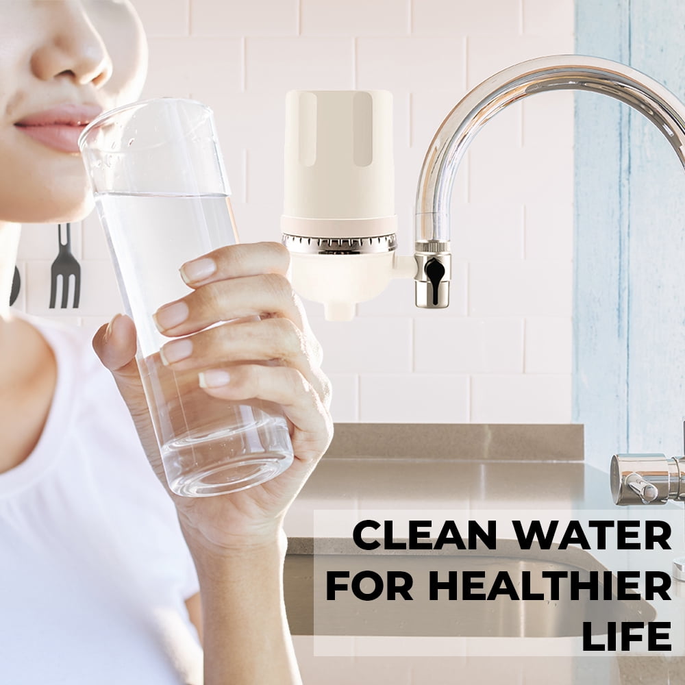 ITPCINC Alkaline Faucet Water Filter for Sink, Dual Action Water Filter Faucet, Sink Water Filter, Tap Water Filter, Faucet Filter for Kitchen Sink, Water Purifier for Faucet