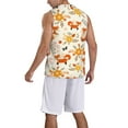 thumbnail image 2 of Pofeuu Flower Fox Print Basketball Jersey, Shirts for Men Youth Basketball Jersey Crew Neck-XX-Large, 2 of 6