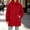 Red, variant on AVRNLIQ Womens Fleece Jacket with Pockets Full Zip Stand Collar Relaxed Fit - Khaki,Size 2XL