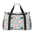 thumbnail image 1 of Xecao Back To School Pattern ​Lightweight Crossbody Weekender Bag Mesh Side Pockets Padded Handles Sports Outdoor Gear Organizer, 1 of 7