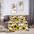 thumbnail image 7 of Yibo Corgi Dragonfly Sunflower Blanket Flannel Soft and Comfortable Anti-static Bed Sofa Blanket, 7 of 7