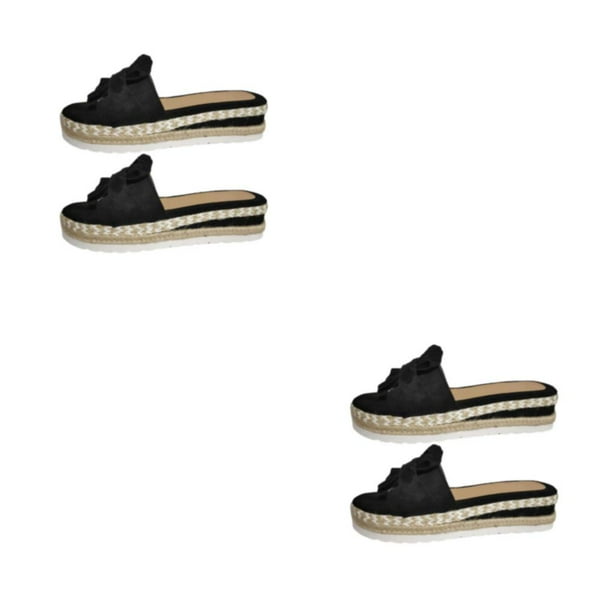 Minnieouse Zapatos de plataforma de cuña, zapatos planos de verano, sandalias de playa, sandalias informales de ocio, toboganes, calzado para Type8 NO8