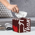 thumbnail image 6 of Gukieu Happy Thanksgiving Print Leather Tissue Box, PVC Waterproof Velcro Opening and Closing Square Tissue Box Holder, Suitable for Home and Office Decoration, 6 of 7
