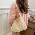 thumbnail image 3 of Bolso de hombro grande de estilo retro tejido coreano de Ins, bolso de paja, bolso de playa de vacaciones para mujer., 3 of 10