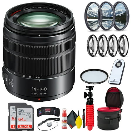 Panasonic Lumix G Vario 14-140mm f/3.5-5.6 II + Accessories Bundle