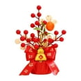 thumbnail image 4 of Decoración de año Nuevo, ramo de flores artificiales, escritorio, adorno para Festival de Primavera, cubo de flores falsas para graduación, oficina, , Bolsa de la Bolsa de la, 4 of 8