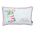 thumbnail image 2 of Christmas Stocking Decorative Single Throw Pillow White & Red Lumbar, 2 of 5