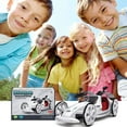 thumbnail image 2 of LNKOO STEM Solar and Battery Powered Car Toy, DIY Eco-Engineering Science Assembly Vehicle with Openable Car Doors, Power by Sun Educational Experiment Building Car Kit for Kids 5+ Years Old Kids, 2 of 8