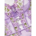 thumbnail image 2 of Purple Lace Bodysuit Lingerie Embroidered, 2 of 5