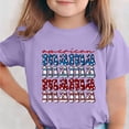 thumbnail image 2 of Zpanxa T-Shirts d'Été pour Filles Imprimé de la Fête de l'Indépendance Col Rond Manches Courtes Haut Polyester Spandex 10-11 Ans, 2 of 6