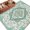 Turquoise, variant on Round Area Rug 8 Ft, Brown Boho Washable Non-Slip Circle Carpet for Living Room/Bedroom, Vintage Abstract Art Floral Ethnic Tribe Collection Low-Profile Large Area Rugs for Indoor
