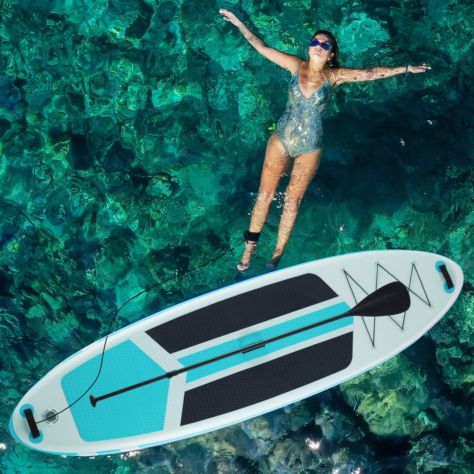 EverPick 10 ft 5 in Inflatable Stand Up Paddle Board (SUP) for Adults & Youth - Wide Stable Design with Premium SUP Accessories Kit, Non-Slip Comfort Deck, Travel Backpack, Pump & Adjustable Paddle