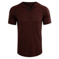 thumbnail image 2 of Mens Shirts Summer Plus Size Shirts Solid Color Short Sleeve T-Shirts Button-Up Shirts, 2 of 4