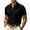 a-51Black14, variant on FINALGANG Men Lapel Collar Short Sleeve Polo Shirt Waffle Grid Texture Contrast Button Placket Slim Business Casual Breathable Knit Top Leisure Tops L
