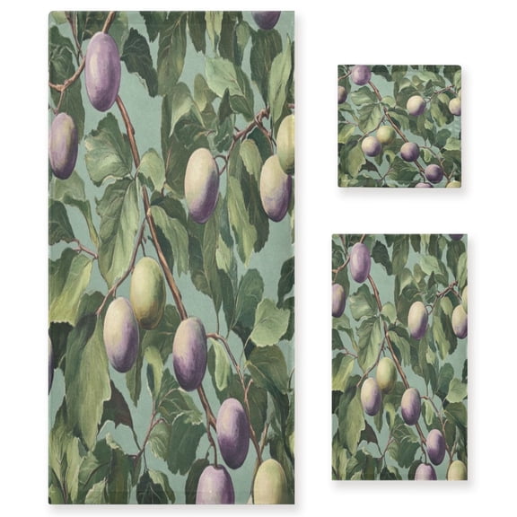 Three-Piece Towel Set Face Towel Towel Set Hand Towel Bath Towel Cotton Bath Towels Bath Towel Sets Hand Bath Towels Colored Plum