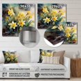 thumbnail image 4 of Designart "Daffodils Elegance Golden II" Floral Daffodil Metal Art Print, 4 of 5