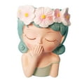 thumbnail image 3 of Planter Pot Girl Face Planters, Bonsai Pot Table Centerpiece Home Decor Ornament Flower Pot Flowerpot for Bar Office Drawing Room Bookshelf Style B, 3 of 8